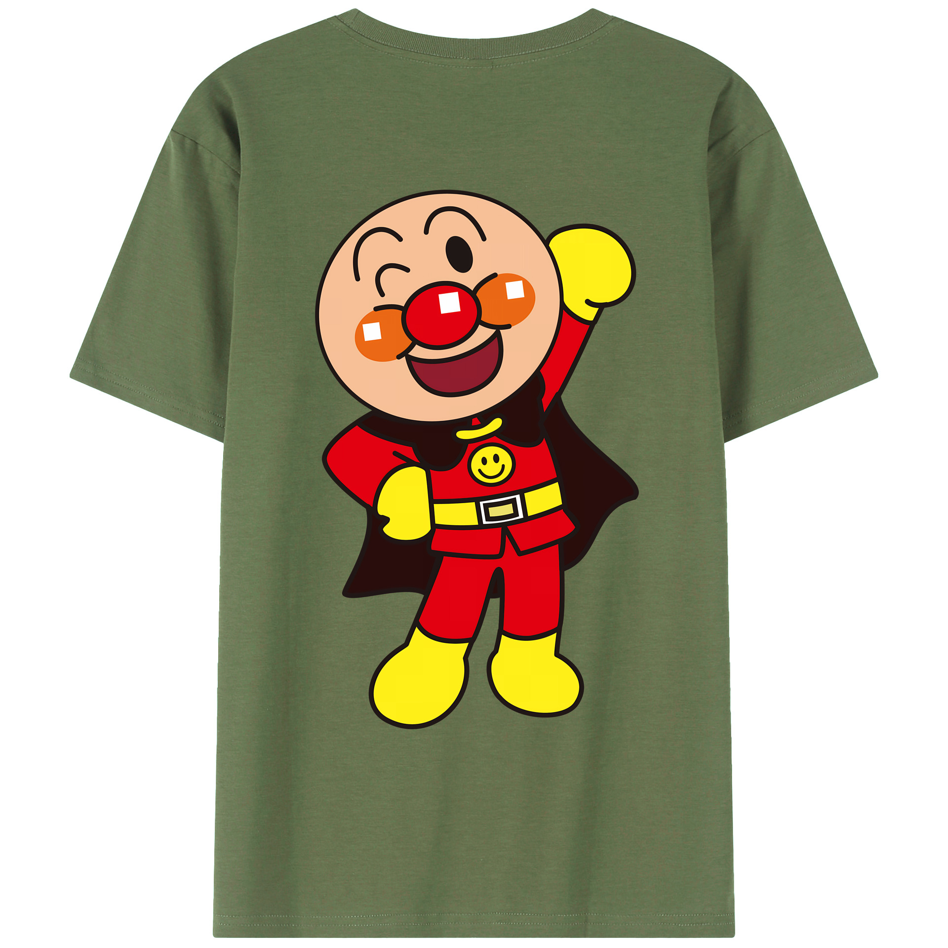 （画像用） アンパンマン Anpanman 綿100％ メンズ半袖Tシャツ（バックプリント） 通気性